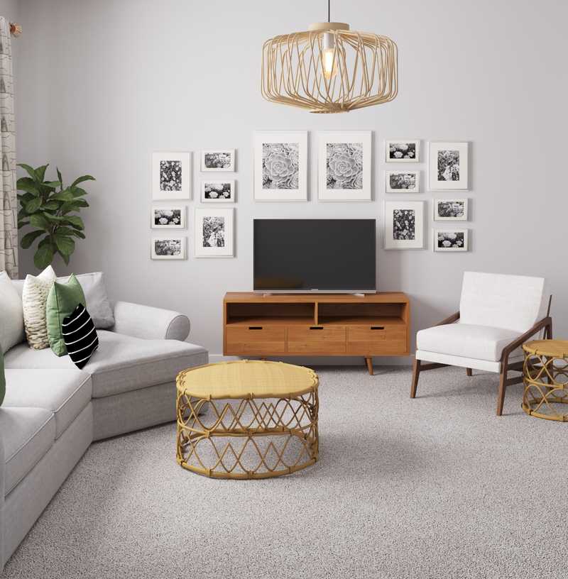 Modern, Bohemian Living Room Design by Havenly Interior Designer Marsha