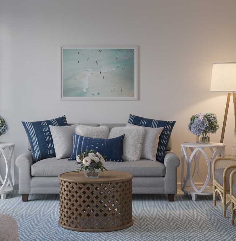 Contemporary, Classic, Eclectic, Coastal Living Room Design by Havenly Interior Designer Kelcy