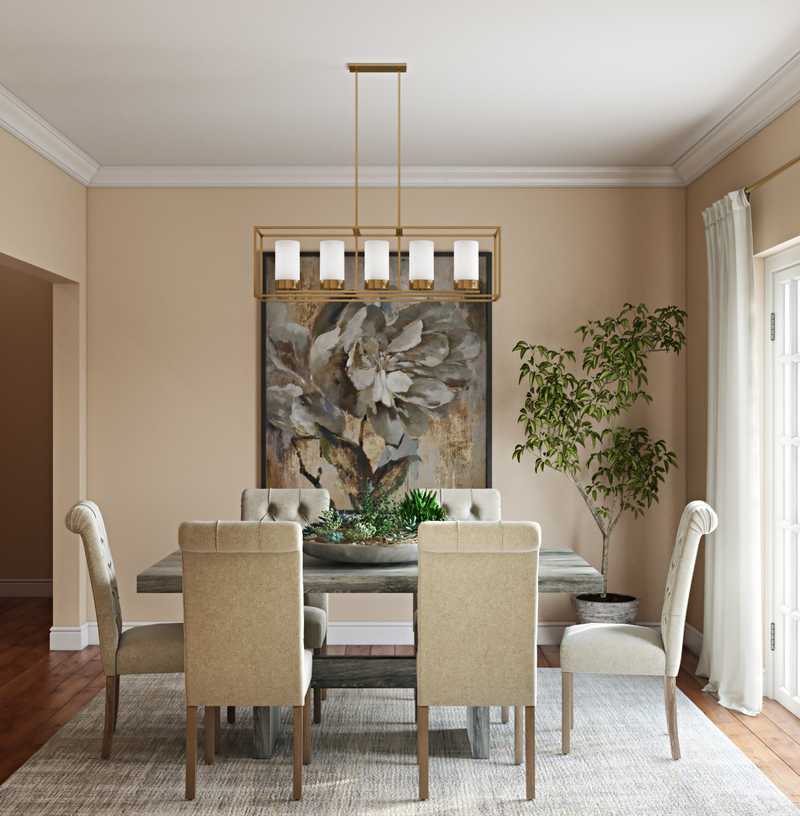 Eclectic, Farmhouse Dining Room Design by Havenly Interior Designer Ashley