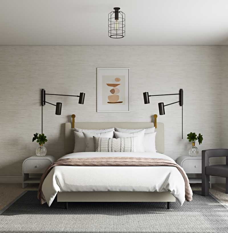 Modern, Industrial, Minimal Bedroom Design by Havenly Interior Designer Sophia