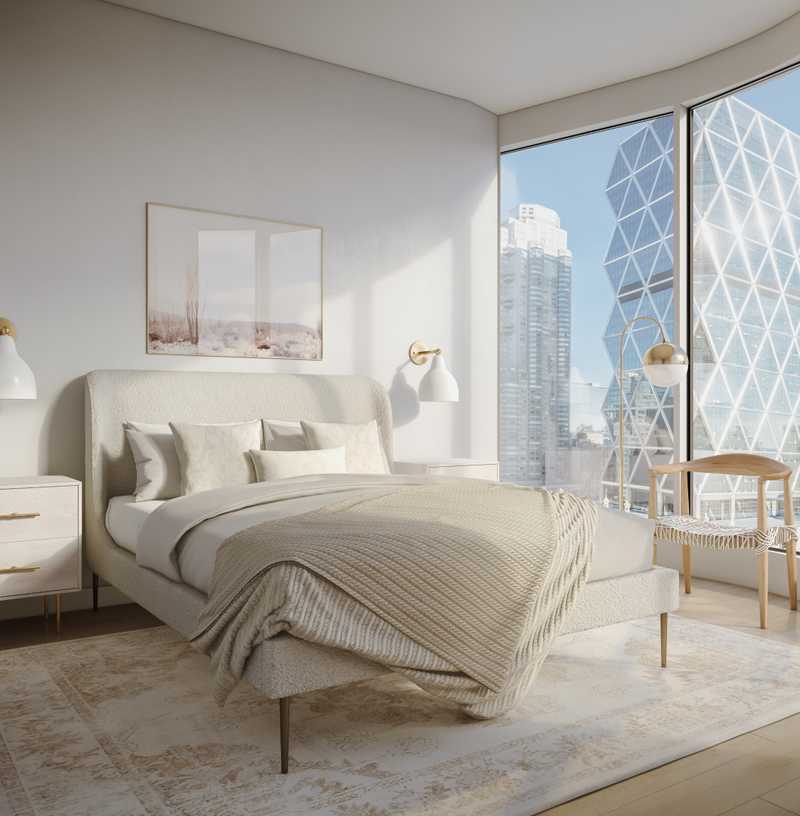 Bohemian, Glam, Scandinavian Bedroom Design by Havenly Interior Designer Megan