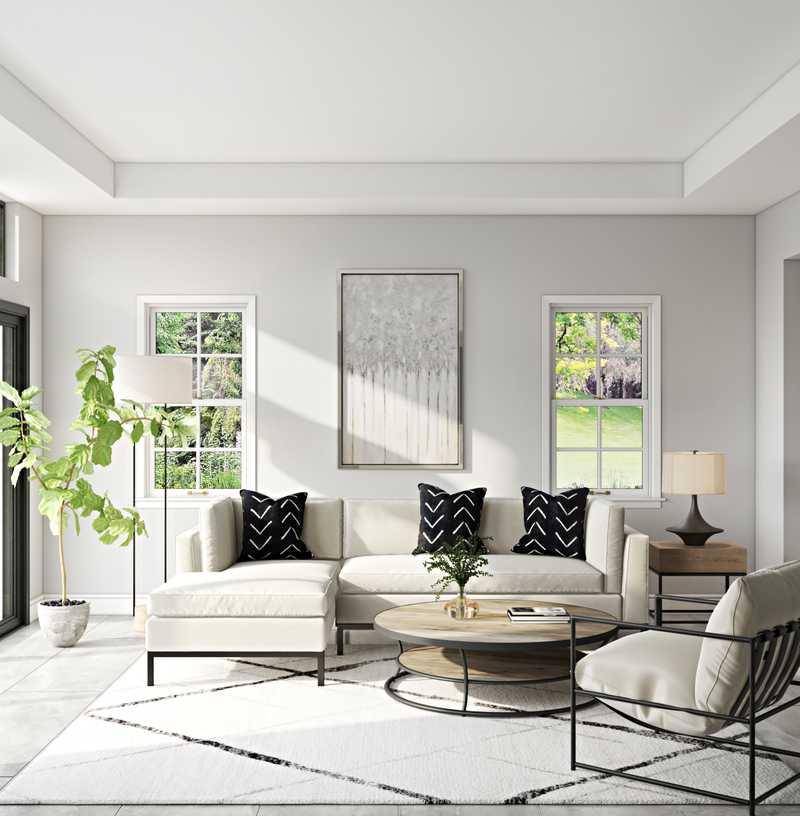 Contemporary, Modern Living Room Design by Havenly Interior Designer Isaac