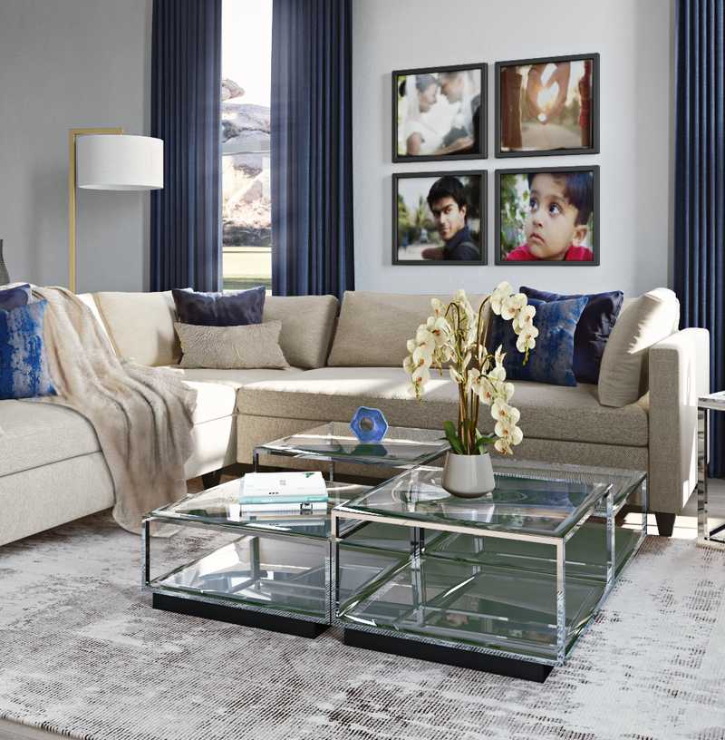 Modern, Glam Living Room Design by Havenly Interior Designer Sara