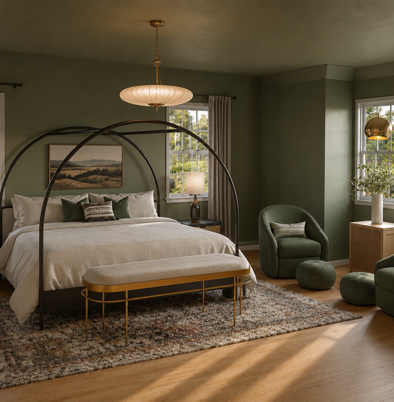 Eclectic, Bohemian Bedroom Design by Havenly Interior Designer Ana