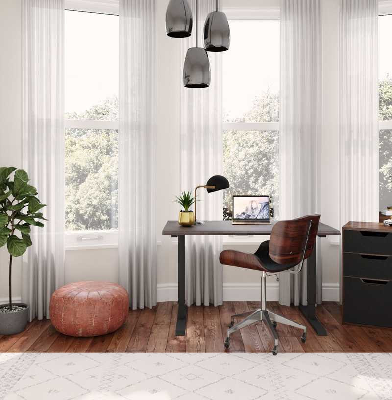 Modern, Industrial, Midcentury Modern Office Design by Havenly Interior Designer Francisco