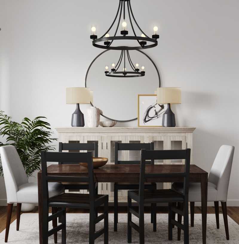 Modern, Bohemian, Transitional Dining Room Design by Havenly Interior Designer Namita