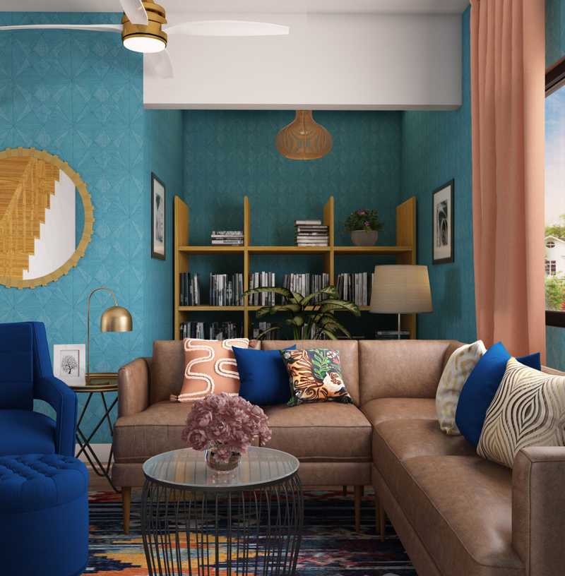 Eclectic, Bohemian, Midcentury Modern Living Room Design by Havenly Interior Designer Catrina