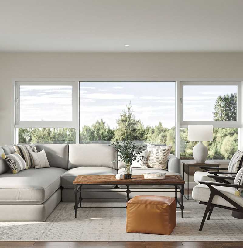 Modern, Farmhouse, Rustic, Country Living Room Design by Havenly Interior Designer Erin