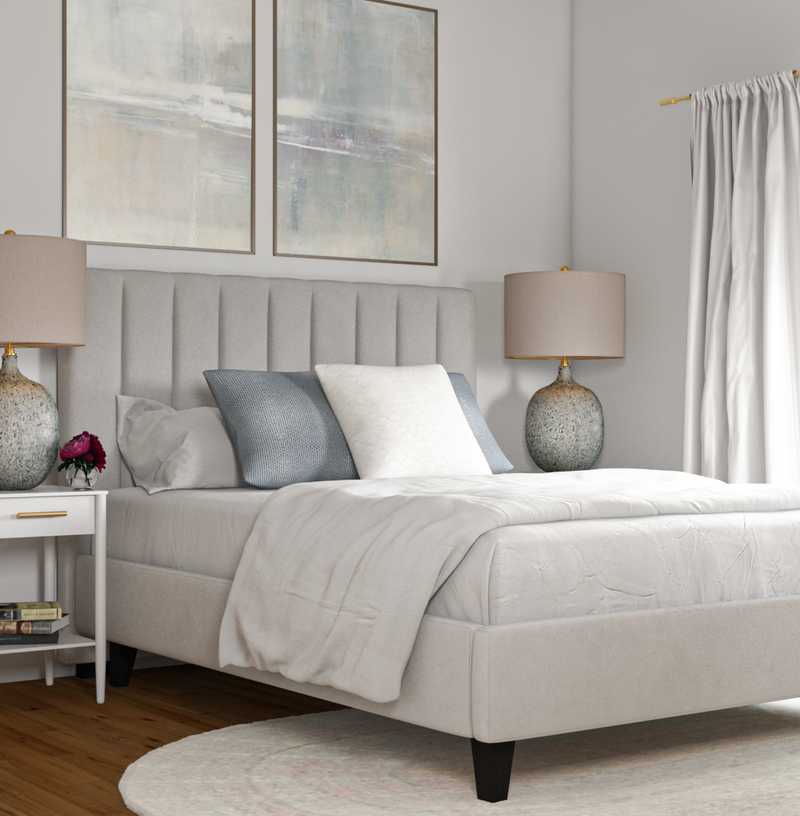 Classic, Coastal, Glam, Farmhouse Bedroom Design by Havenly Interior Designer Elyse