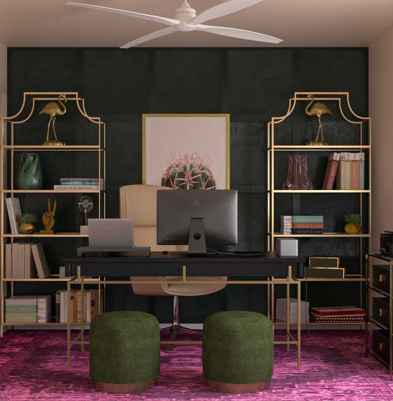 Glam Office Design by Havenly Interior Designer Abi