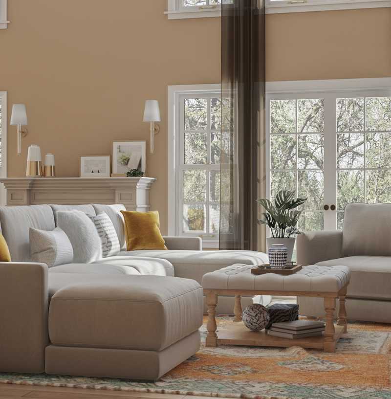 Modern, Industrial, Farmhouse Living Room Design by Havenly Interior Designer Dayana