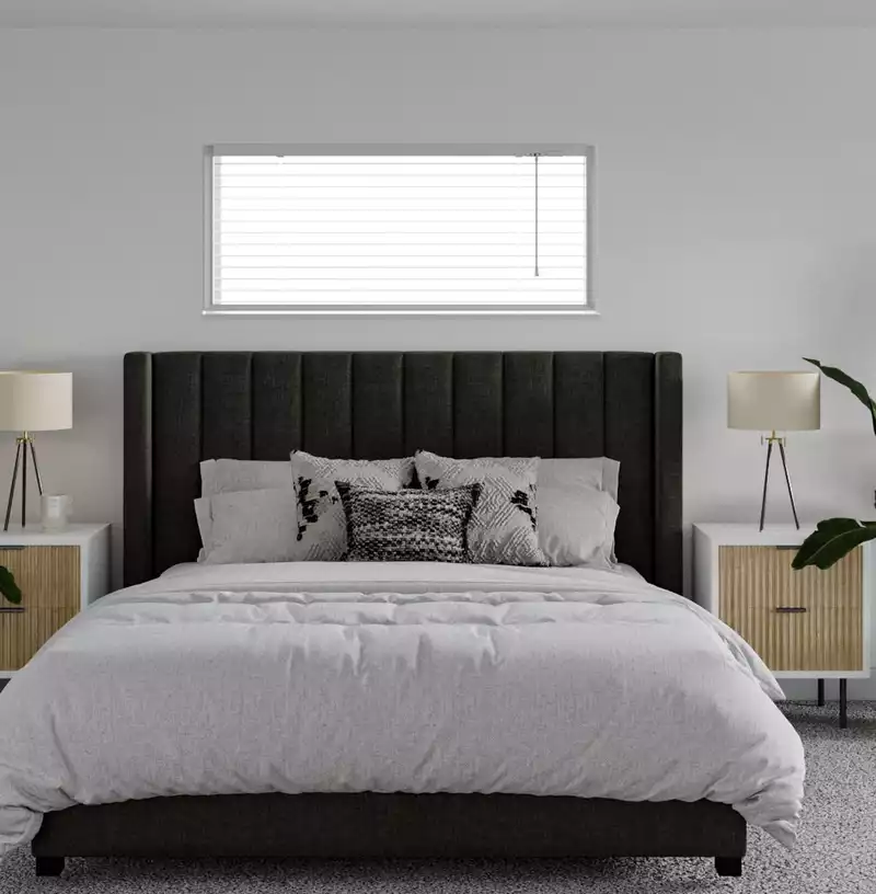 Bohemian, Midcentury Modern Bedroom Design by Havenly Interior Designer Tiffany