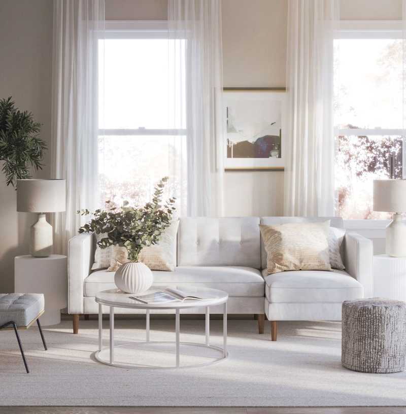 Contemporary, Modern, Scandinavian Living Room Design by Havenly Interior Designer Tiffany