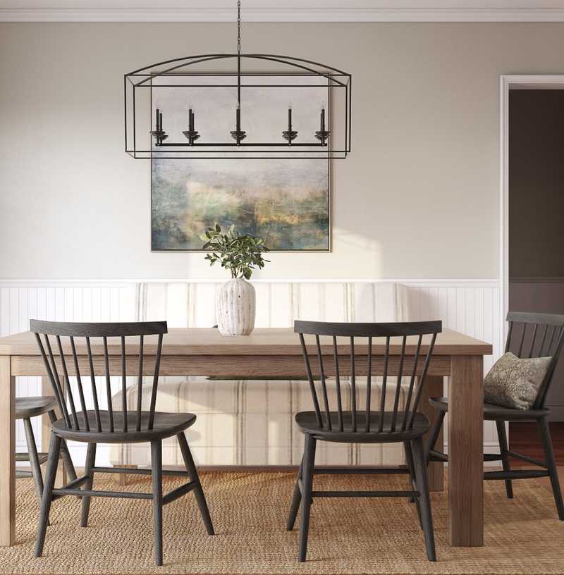 Classic, Farmhouse, Transitional Dining Room Design by Havenly Interior Designer Kaity