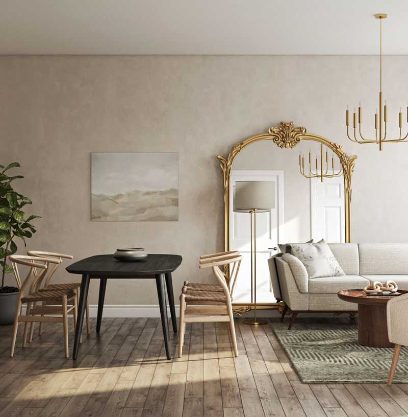 Rustic, Transitional Living Room Design by Havenly Interior Designer Gonzalo