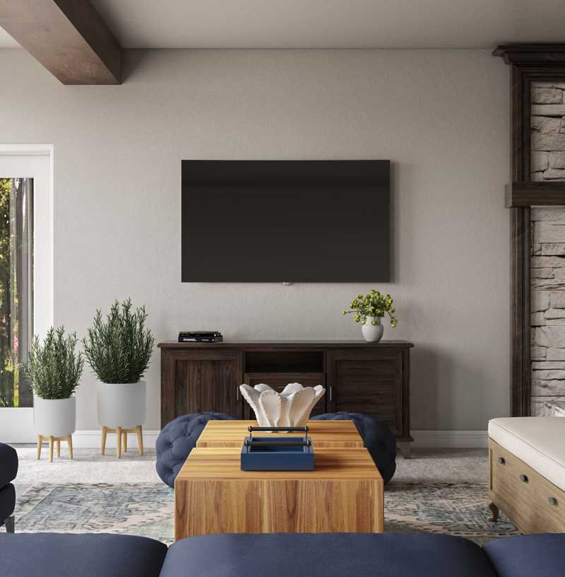 Eclectic, Rustic, Transitional Living Room Design by Havenly Interior Designer Marcelo