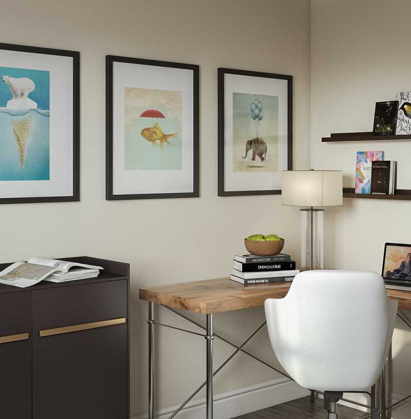 Modern, Farmhouse Office Design by Havenly Interior Designer Allison