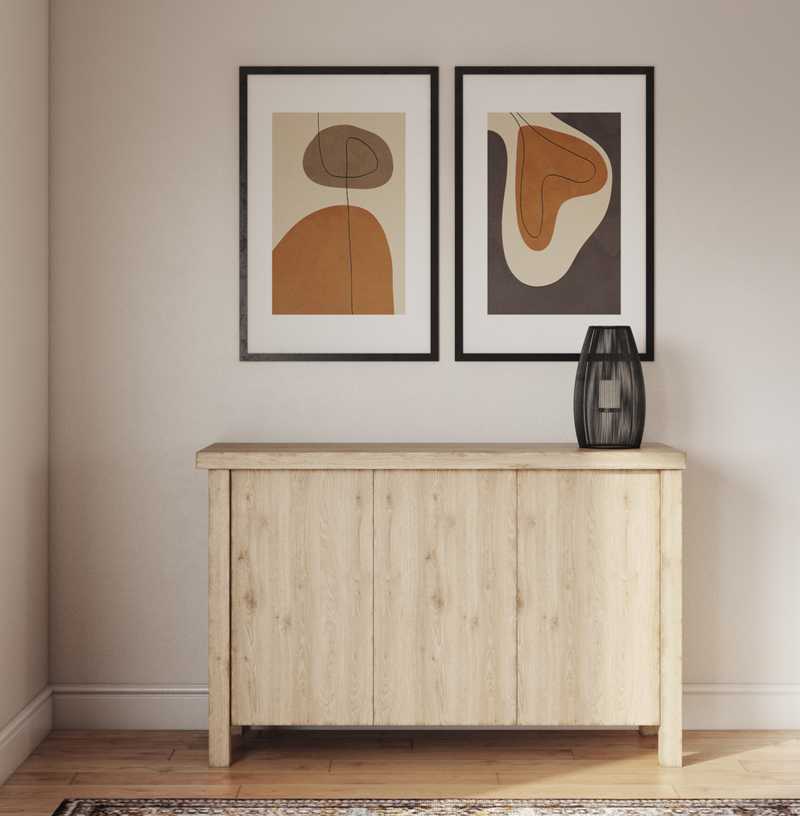 Bohemian, Midcentury Modern Dining Room Design by Havenly Interior Designer Rocio