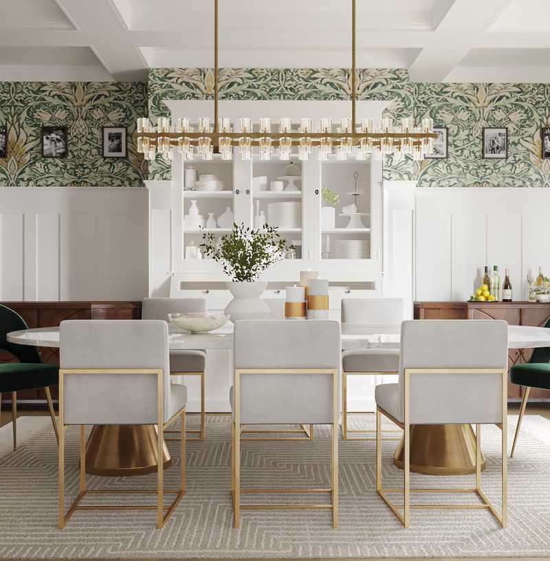 Contemporary, Modern, Classic, Glam Dining Room Design by Havenly Interior Designer Stacy