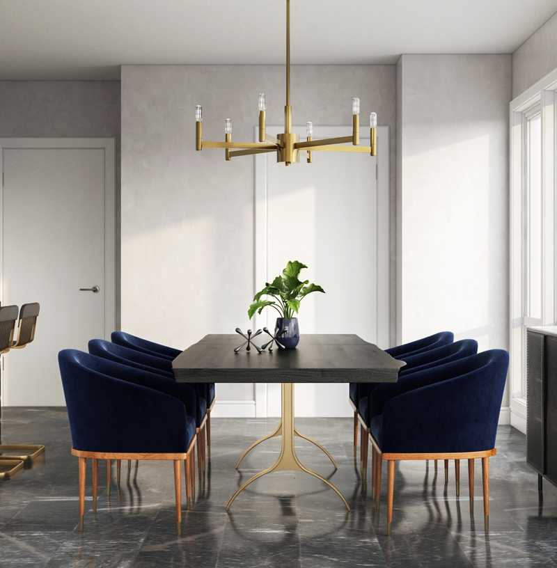 Contemporary, Modern, Bohemian, Glam Dining Room Design by Havenly Interior Designer Melissa