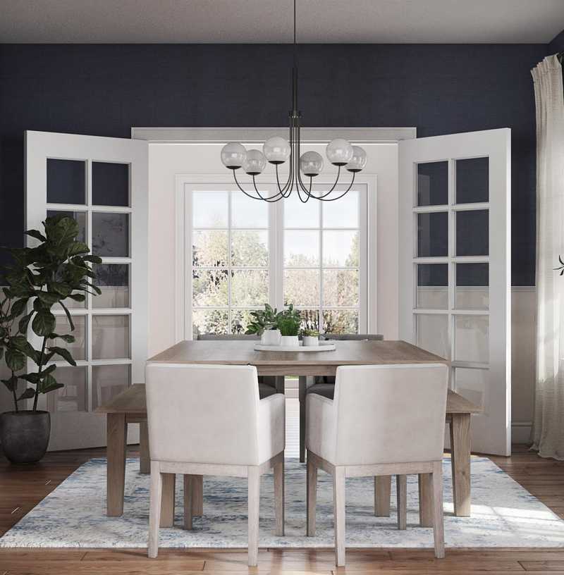Classic, Glam, Preppy Dining Room Design by Havenly Interior Designer Kylie
