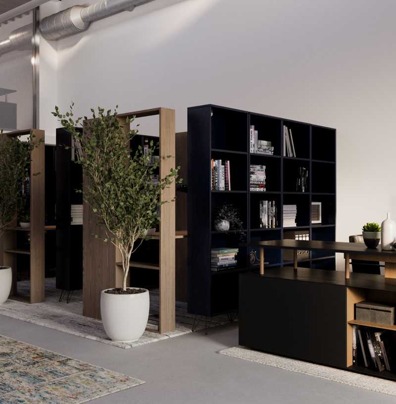 Bohemian, Scandinavian Office Design by Havenly Interior Designer Jen