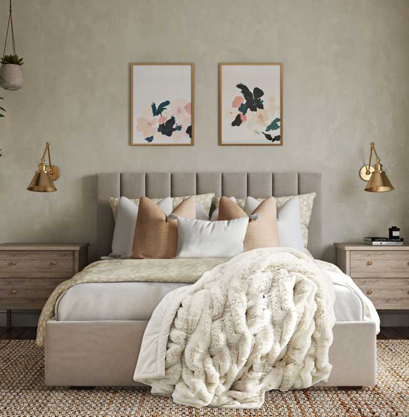 Coastal, Glam Bedroom Design by Havenly Interior Designer Nicole