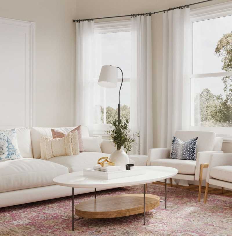 Modern, Classic, Eclectic, Bohemian, Glam, Classic Contemporary, Preppy Living Room Design by Havenly Interior Designer Lisa