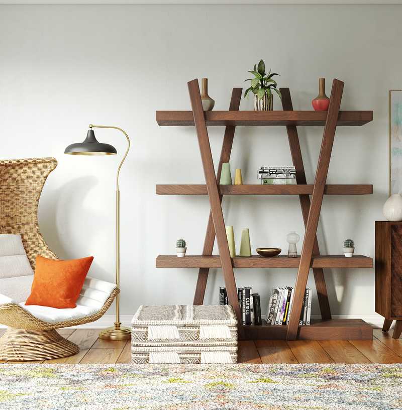 Eclectic, Bohemian, Transitional, Global Living Room Design by Havenly Interior Designer Samantha