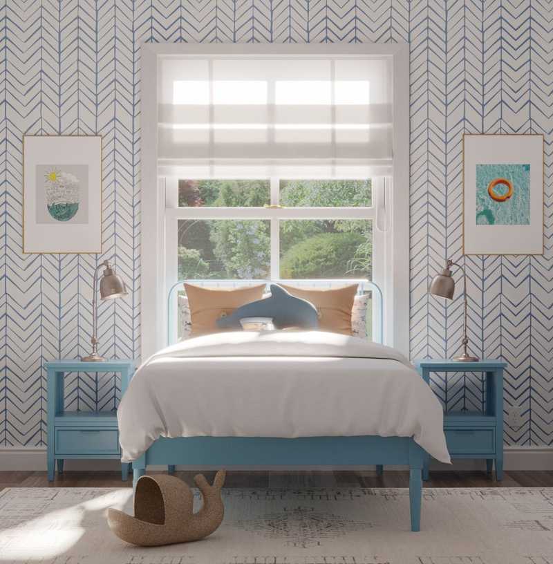 Contemporary, Bohemian, Coastal Bedroom Design by Havenly Interior Designer Lisa