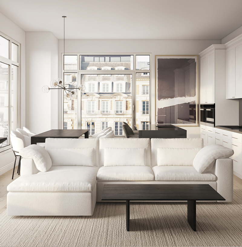 Contemporary, Modern, Minimal Living Room Design by Havenly Interior Designer Katherine