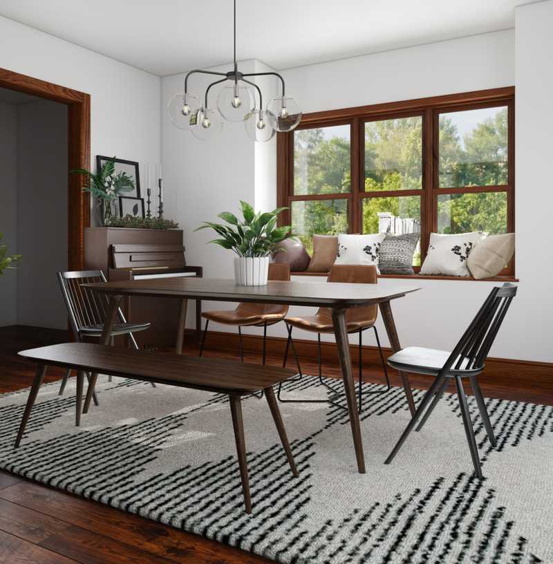 Modern, Eclectic, Bohemian, Industrial, Midcentury Modern, Minimal Living Room Design by Havenly Interior Designer Kylie