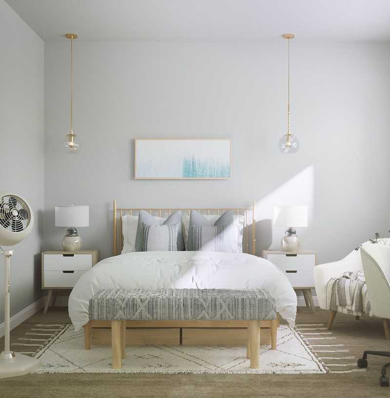 Bohemian, Coastal Bedroom Design by Havenly Interior Designer Astrid