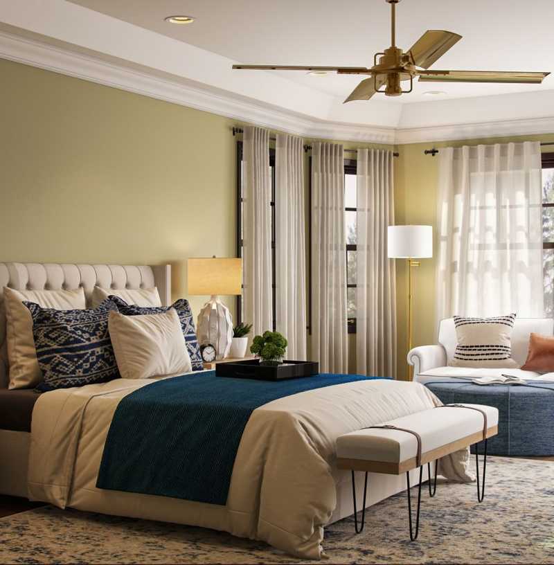 Contemporary, Classic, Coastal, Farmhouse, Transitional Bedroom Design by Havenly Interior Designer Lisa