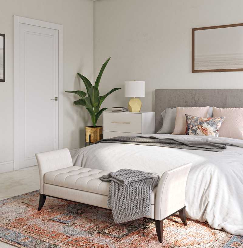 Modern, Bohemian, Midcentury Modern Bedroom Design by Havenly Interior Designer Christina