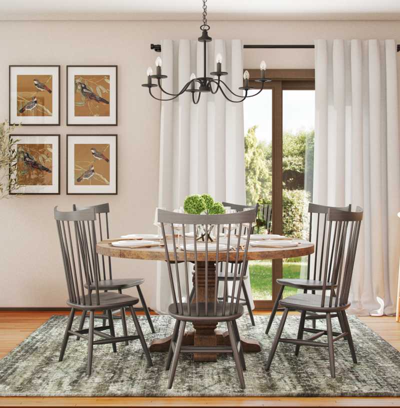 Eclectic, Traditional, Farmhouse, Rustic, Vintage, Country Dining Room Design by Havenly Interior Designer Sable