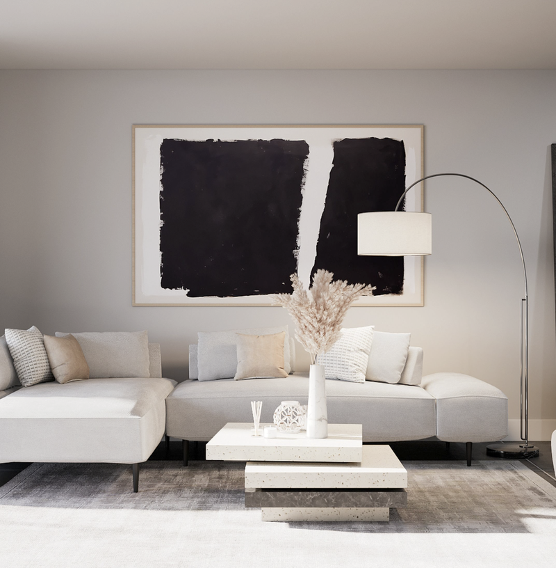 Modern, Minimal Living Room Design by Havenly Interior Designer Katherine