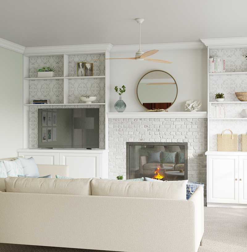 Classic, Coastal, Traditional, Transitional Living Room Design by Havenly Interior Designer Christina