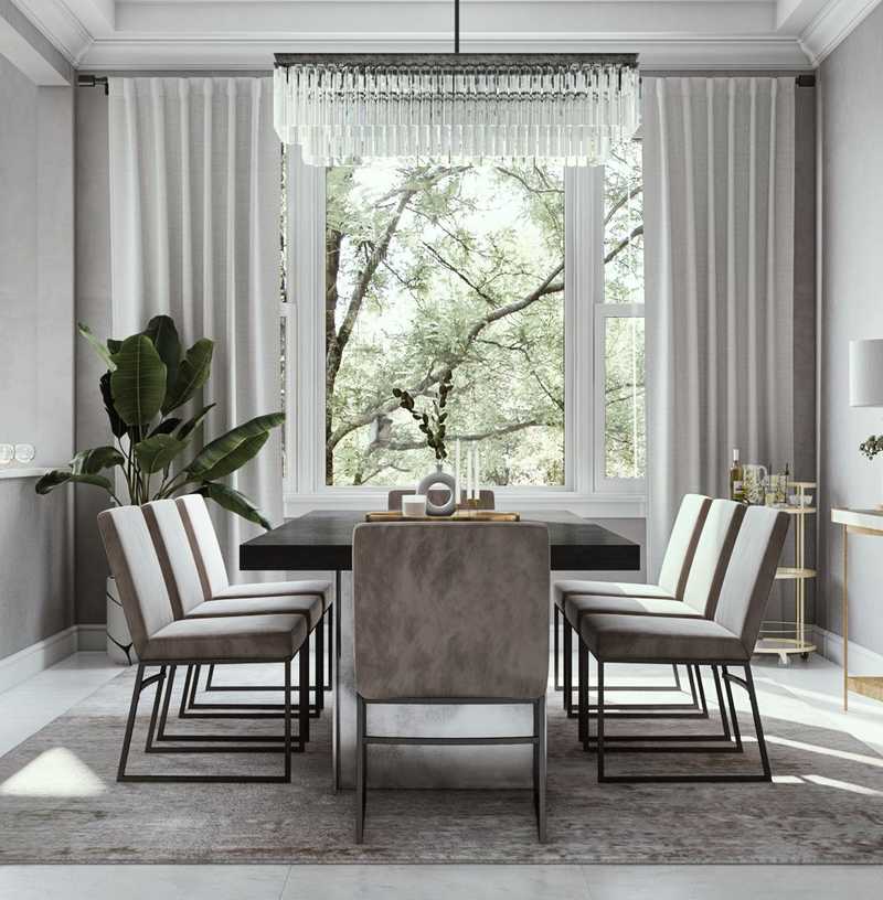 Contemporary, Modern, Glam Dining Room Design by Havenly Interior Designer Athina