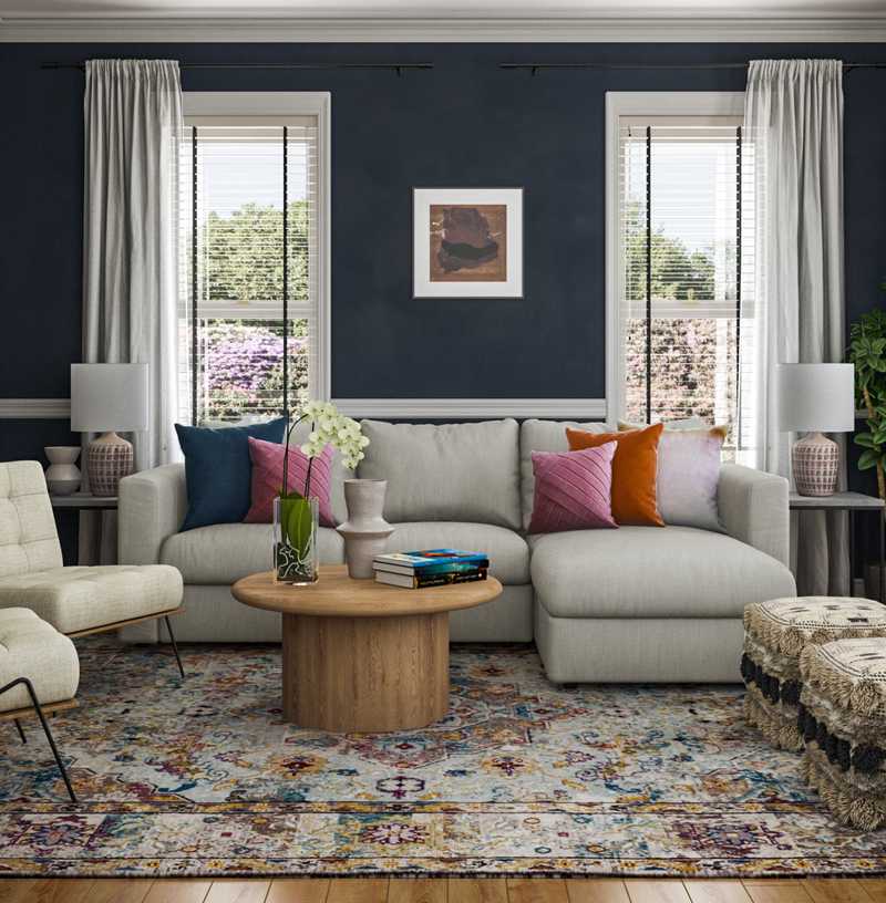 Modern, Midcentury Modern, Scandinavian Living Room Design by Havenly Interior Designer Carla