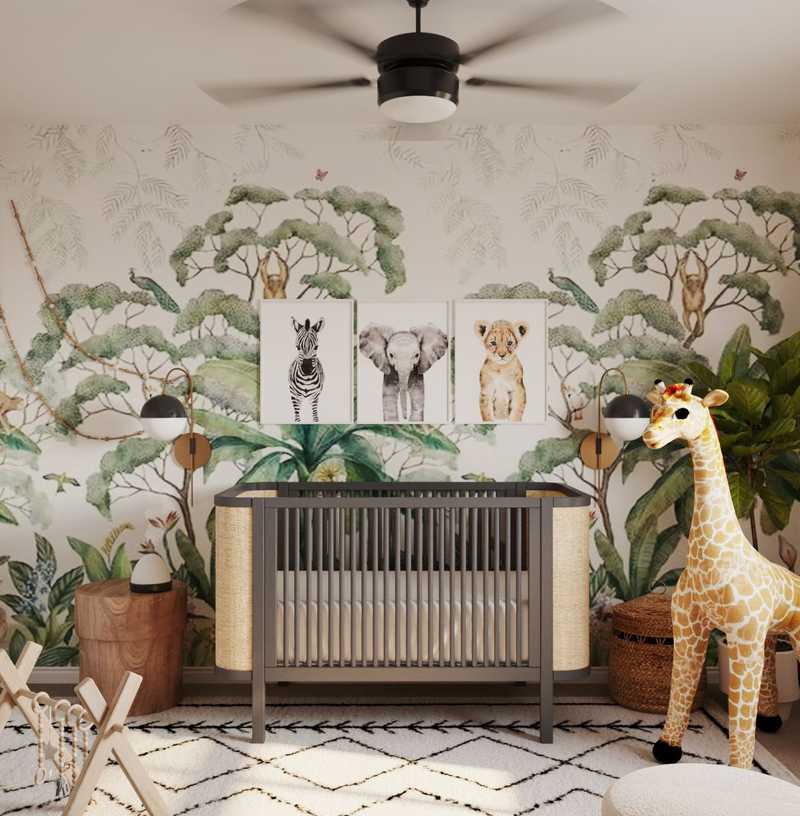 Modern, Bohemian Nursery Design by Havenly Interior Designer Astrid