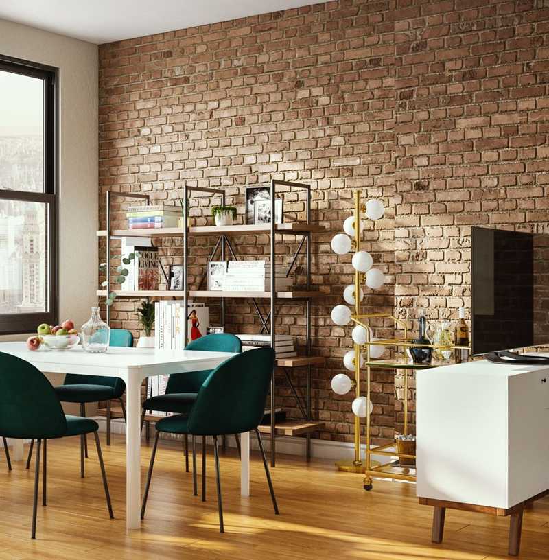 Modern, Eclectic, Industrial, Midcentury Modern Dining Room Design by Havenly Interior Designer Carla