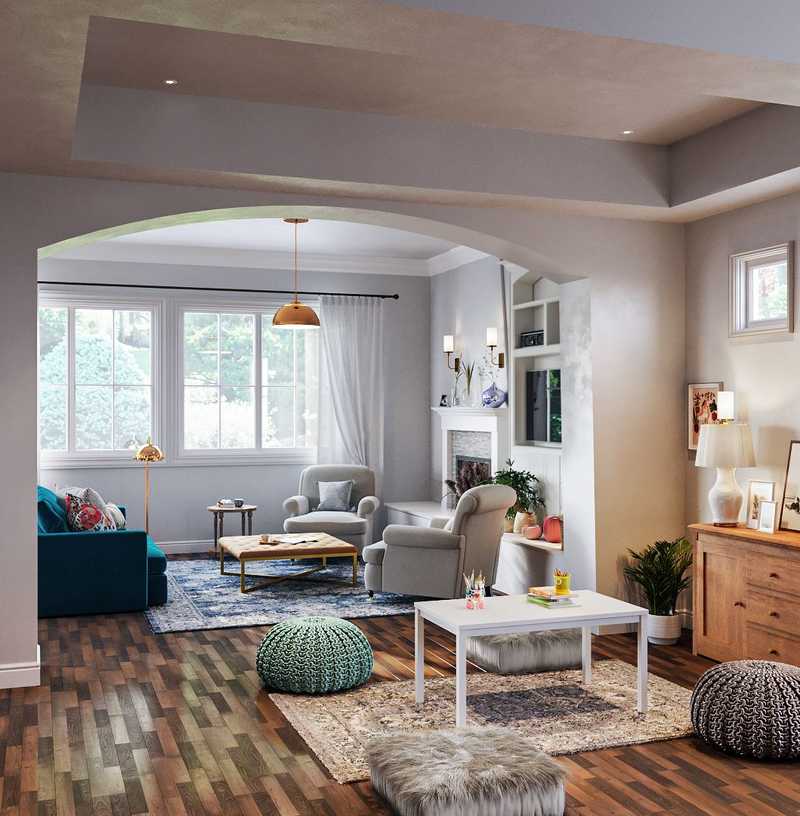 Classic, Coastal Living Room Design by Havenly Interior Designer Ariadna