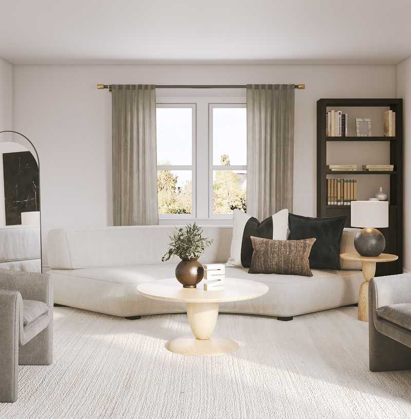 Contemporary, Eclectic, Transitional, Vintage Living Room Design by Havenly Interior Designer Katherine