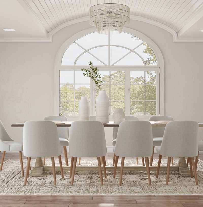 Bohemian, Coastal, Farmhouse, Rustic, Scandinavian Dining Room Design by Havenly Interior Designer Hayley