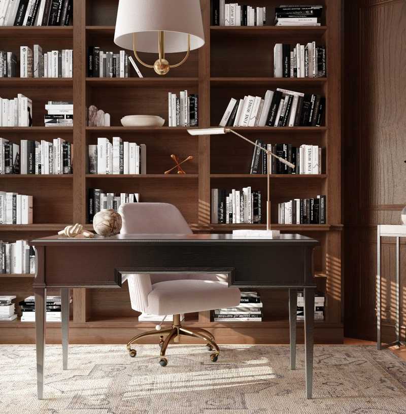 Contemporary, Classic, Traditional Office Design by Havenly Interior Designer Astrid