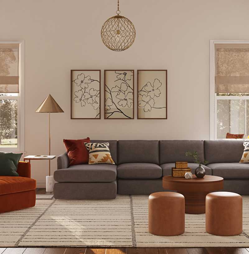 Modern, Eclectic, Bohemian, Midcentury Modern Not Sure Yet Design by Havenly Interior Designer Robyn