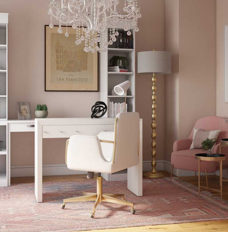 Contemporary, Modern, Glam Office Design by Havenly Interior Designer Briana