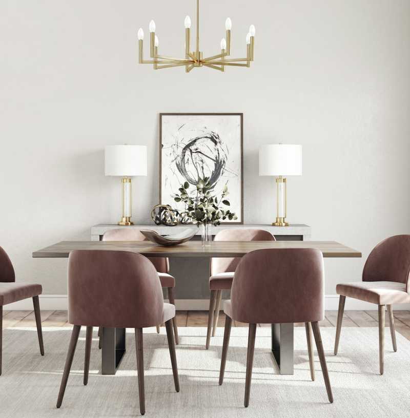 Contemporary, Modern, Classic Contemporary Dining Room Design by Havenly Interior Designer Anny