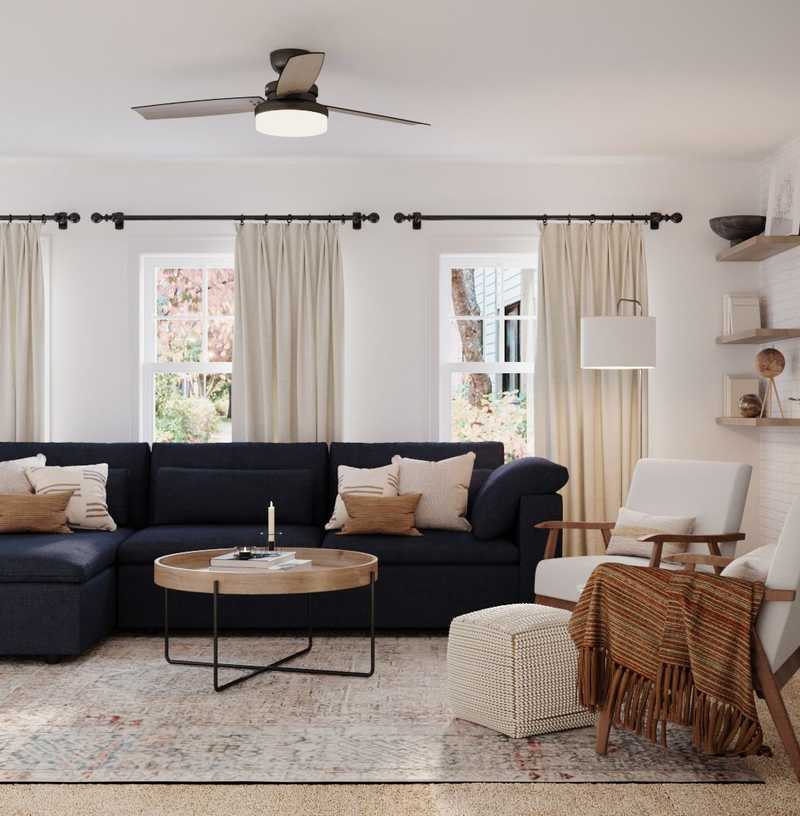 Modern, Bohemian Living Room Design by Havenly Interior Designer Astrid